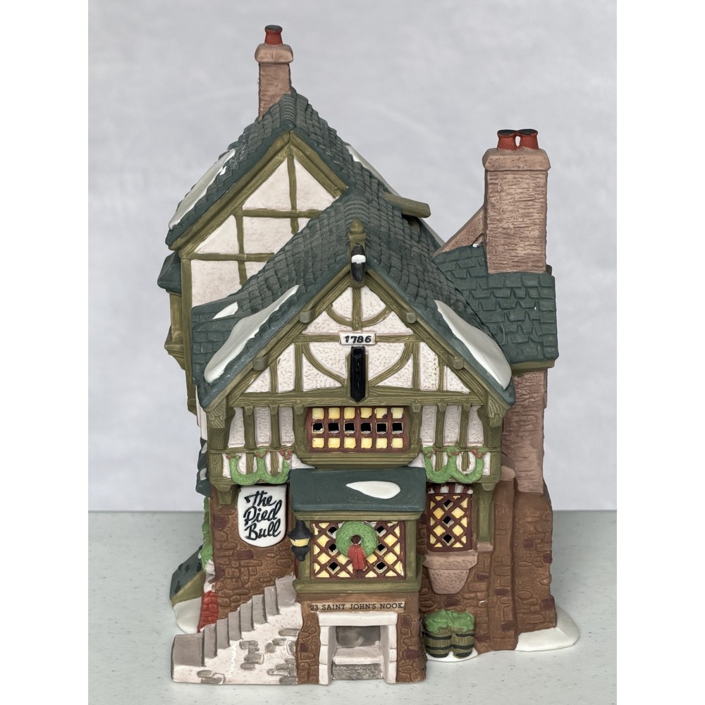 Dept 56 Dickens' Village The Pied Bull Inn #58332 Retired 9.25" x 6.5" - Picture 5 of 11